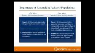 Navigating Research in Pediatric Populations  Quorum Review IRB  Webinar [upl. by Leikeze]