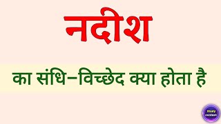 नदीश का संधि विच्छेद । nadish ka sandhi vichchhed । nadish ka sandhi vichchhed kya hota hai [upl. by Vasiliki]