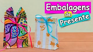 Como fazer EMBALAGEM PARA PRESENTE Super FÁCIL  Embrulho de presente  DIY [upl. by Naruq407]