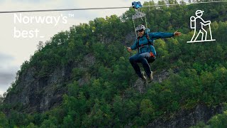 Flåm Zipline  Book Now Longest zipline in Scandinavia [upl. by Leirbma471]