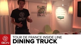 Tour De France 2013  Inside Line  Team Europcars Dining Truck [upl. by Etsyrk]