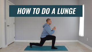 HOW TO DO A LUNGE  LUNGES FOR BEGINNERS [upl. by Nuahsor]