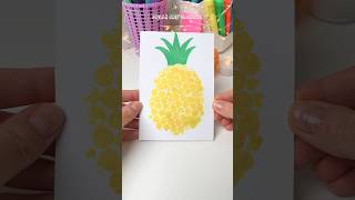 Pineapple🍍with Creative Art Technique shorts [upl. by Anatak]