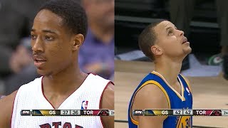 20140302  DeMar DeRozan vs Stephen Curry Battle Highlights  Raptors vs Warriors [upl. by Anivol955]