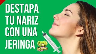 COMO DESTAPAR LA NARIZ Con El Lavado Nasal Con Jeringa Para La Obstruccion Nasal [upl. by Nahguav567]