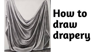 How to draw drapery  Tutorial on still life drawing [upl. by Gavini]