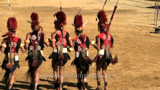 Folk dance performed by Yimchunger tribe in Kisama Nagaland [upl. by Gnouhc425]