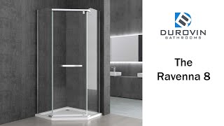 DB Durovin Bathrooms Ravenna 8 pentagonal corner shower enclosure installation video [upl. by Ingelbert]