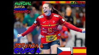 Balonmano Rep Checa vs España Resumen en español del MUNDIAL 2023 [upl. by Ardnayek331]