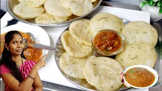 चावल आटे की पूरी  Chawal Aate Ki Puri  Chawal Ke Aate Ki Recipe  टमाटर की चटनी  Rice Flour Puri [upl. by Sainana957]