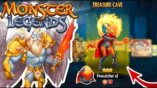 Monster Legends WORKING 😍 Firecatcher  1700 Tickets Treasure Cave Graciel Choirmaster [upl. by Grevera]