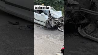 Siswan road live accident totally destroyed car 👍🏻🚚🚓🚓🚙🚨youtubeshorts accident baddi [upl. by Tihom]