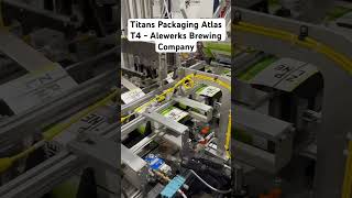 Titans Packaging Atlas T4 heading to Alewerks Brewing Company cartoner beverage packaging [upl. by Salomo]