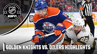 Vegas Golden Knights vs Edmonton Oilers  Full Game Highlights  NHL on ESPN [upl. by Gnut789]