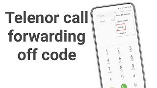 Telenor Call Forwarding Off Code  Telenor Call Forwarding Off Code Problem [upl. by Niras]