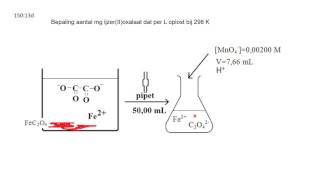 vraag 5v Chemie blz 150 opgave 13 redoxtitratie [upl. by Suirrad229]