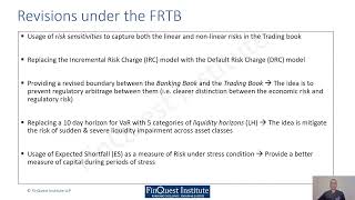 Revisions for risk capital under FRTB  A birds eye view [upl. by Reedy]