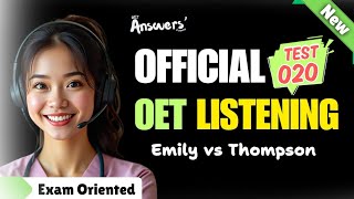 OET LISTENING TEST 20092024 oet oetexam oetnursing oetlisteningtest [upl. by Ahsema341]