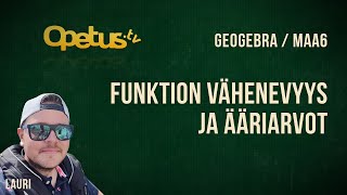 Funktion vähenevyys ja ääriarvot GeoGebra CAS [upl. by Roht]