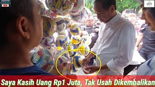 Jokowi Bikin Full Senyum Pedagang Dikasih Uang Lebih Tolak Dibalikin Balikan Cucu Ethes Bola [upl. by Temhem]