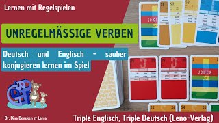 Triple Englisch  Deutsch unregelmäßige englische Verben  deutsche Verben konjugieren im Spiel [upl. by Atiuqes]