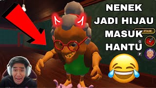 NENEK JADI HIJAU MASUK HANTU 😱💚 ANGRY GRANNY OBBY 😈👵🏻 [upl. by Stephannie]