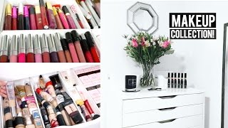 Makeup Collection amp Inexpensive Storage  thataylaa [upl. by Aicnetroh]