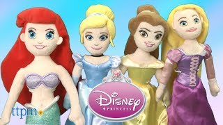 Disney Princess Belle Ariel Cinderella amp Rapunzel Plush from Just Play [upl. by Elleirb]