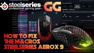 How to do macros on SteelSeries GG with the Aerox 9 fix pressed down and lift off [upl. by Franzen711]