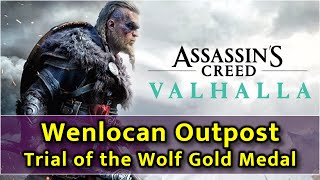 Assassins Creed Valhalla  Wenlocan Outpost Wolf Mastery Challenge  Gold Medal [upl. by Mihe691]