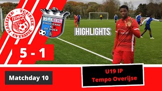 Matchday 10  U19 IP Tempo Overijse vs KFC Rhodienne De Hoek  20232024 [upl. by Eikcin]