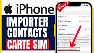 Comment Importer Les Contacts Iphone Sur La Carte Sim  En 2024 [upl. by Ardath]