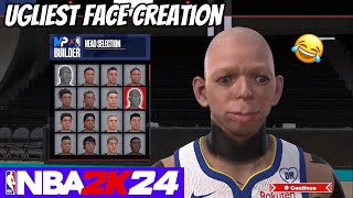 UGLY FACE CREATION TUTORIAL NBA 2K24 🔥 [upl. by Blockus786]