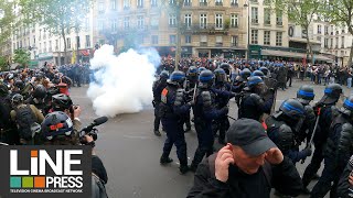 Défilé du 1er mai Incidents entre le black bloc et la police  Paris  France 01 mai 2024 [upl. by Vanya266]