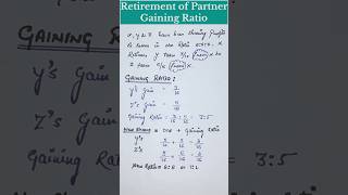 How to find gaining ratio of remaining partners  class12 partnership ac retirement of partner [upl. by Gabrila523]