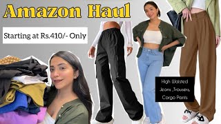 HUGE High Waisted Jeans amp Trousers Haul 😍 Starting at Rs410 Only 💰💕  Bottom Wear Haul❤️ [upl. by Joub]