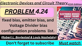 Electronic devices and circuit theory problem 424  Boylested electronics problem 424 [upl. by Rudolph]