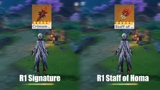 How Much Different Is There Between R1 Signature Vs R1 Staff of Homa For Arlecchino [upl. by Etaner552]