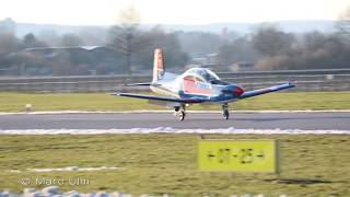 Pilatus PC9B EIS Aircraft Augsburg arrival [upl. by Rhu]