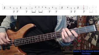 Spirits In The Material World by The Police  Bass Cover with Tabs PlayAlong [upl. by Llednor]