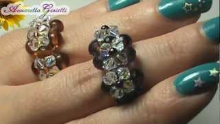 Tutorial anello swarovski  per principianti  DIY swarovski ring [upl. by Ziladnerb323]