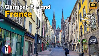 🇫🇷 ClermontFerrand Picturesque Historic Old Town France Amazing Walking Tour 4K60fps [upl. by Ellenwahs]