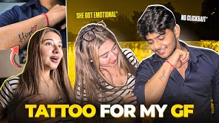 Surprise  Permanent Tattoo For Girlfriend ❤️ She Got Emotional 😭 No Clickbait [upl. by Tiffany]