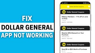 FIX Dollar General App Not Working 2024 [upl. by Susanne]