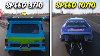 Top 5 FASTEST Drag Cars in Forza Horizon 5 [upl. by Ybrik]