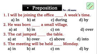 prepositions practice set18 for all competitive exams sscgd mts chsl englishacademybydeepakkr [upl. by Illehs]