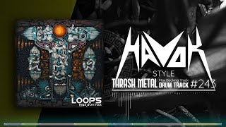 Thrash Metal Drum Track  Havok Style  170 bpm [upl. by Arobed]