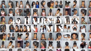 40 hairstyles for Girls in 5 min ENJOY [upl. by Arimak906]