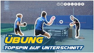 Tischtennis Übung Vorhand Topspin auf Unterschnitt am Balleimer  TTHelden [upl. by Lentha]