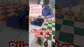 Blindfolded chess on 2 boards  chess akerasplanet akeras chessgrandmaster [upl. by Eannyl]